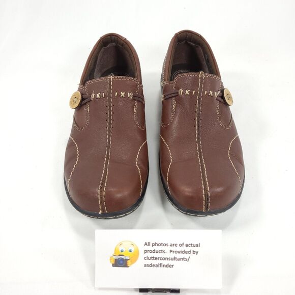 Clarks Bendables Casual Slip On Loafer Flat Womens Size 6.5 35063 Brown Black - Picture 2 of 9